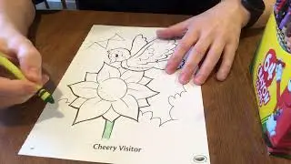 Coloring with crayons ASMR, no talking  Sleeping Soothing Relaxation