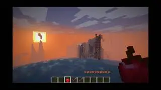 Minecraft voyages: sunset ocean to sunrise cliffs on happy ghast