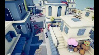 74 Dynamite Thrower Red Vs 74 Dynamite Thrower Blue - Totally Accurate Battle Simulator - TABS