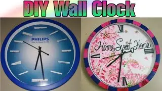DIY Wall Clock Decoration Art | Earbuds painting | Old Clock decor| Easy Home decor ~ Anni's Home