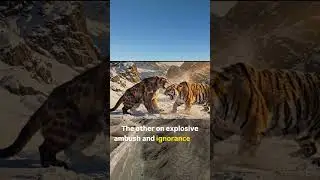 Smilodon vs Siberian Tiger Showdown | #AnimalFacts #BigCats #WhoWouldWin