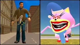 MONSTER BATTLE ADAN MECH VS PINK SONIC NEW YEARS (Garry&rsquo;s Mod)