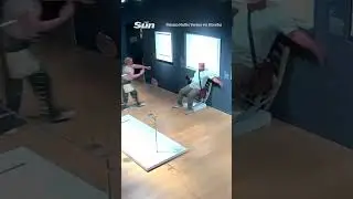 Moment tourist SHATTERS crystal-studded &lsquo;Van Gogh&rsquo; chair after sitting on it