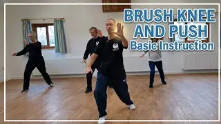 Tai Chi Brush Knee and Twist Step basic mechanical instruction with students - Sifu Paul Nathan