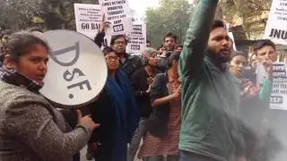 JNUSU'S protest against the killers and hatemongers of RSS & shive Sena