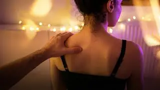 ASMR BACK MASSAGE FOR TINGLES AND A GOOD NIGHT SLEEP (soft touch, scratching, fabric sound)