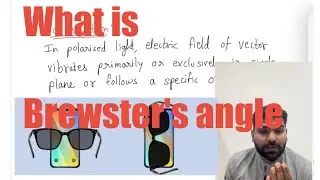 Brewster&rsquo;s Angle | Physics | Class 12 | how does privacy screen guard work ?