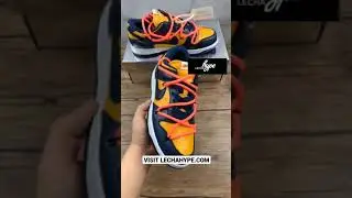 NIKE DUNK LOW &ldquo;OFF WHITE&rdquo; UNIVERSITY GOLD MIDNIGHT NAVY🖤🧡