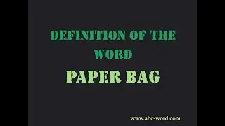 Definition of the word 