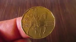 Moeda de 20 KC Ceska Republica Checoslov&aacute;quia  1993 Bronze