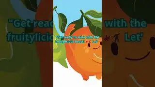 Animated fruit character dancing happily #shorts