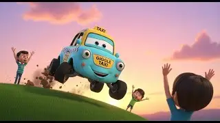 Giggle Taxi and the Ticklish Tires 🚖 Nursery Rhyme for Toddlers Sing Along