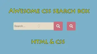 Easy awesome Search Box Using Only HTML & CSS - HarounCode