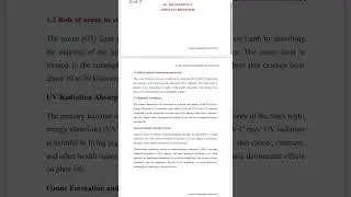 1.2 Role of ozone in environment ozone layer