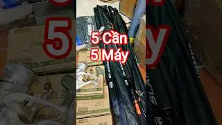 5 cần Penn Slammer III 3m + 5 m&aacute;y EU 5000 về chung 1 chủ #docauthanhtuan #pennslammeriii3m