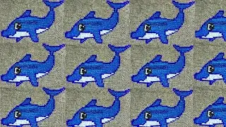 Cross stitch dolphin Design|| ason design|| how to make sitting mat, table mat, Door mat,rugs||