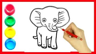  How to draw elephant drawing for kids । Hathi ka chitra हाथी का  चित्र #elephant