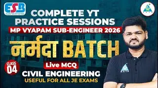 MP Vyapam Sub Engineer 2026 | PYQ'S Practice Session | RRB JE | DDA JE | Lec-04 | by Mrityunjay Sir
