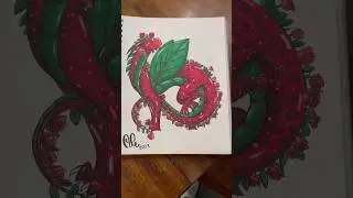 ✨Rose dragon!  What other flower dragons should I make??✨ #dragonart #art #artist #artwork