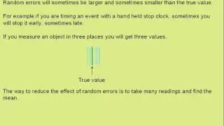 Random and systematic errors