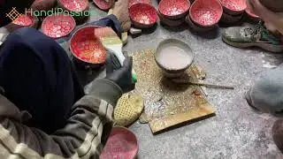 How to make mother of pearl (shell) coconut bowls | Vietnam Mother of Pearl and Lacquer