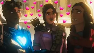 Marvel Zombies episode 1 Kate Bishop, Riri amd Kamala Khan being a wholesome trio
