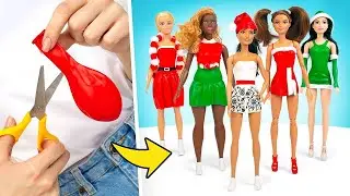 🎈✨ Stunning No-Sew Doll Outfits! DIY Balloon Dresses & More Fashion Fun 💃