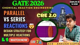 Parallel vs Series Reactions🤯| Design Strategy for Multiple Reactions | GATE 2026 CRE | Ankush Gupta