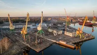 A Captivating Aerial Journey Through Riga Shipyard | DJI Mavic 2s Drone Footage
