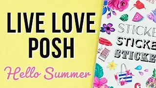 Live Love Posh Hello Summer Sticker Book Flip Through & Review June 2022