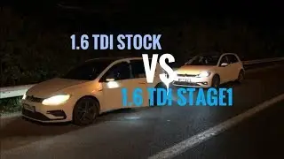 VW  Golf 7.5 1.6 TDI DSG 115hp vs 1.6 TDI DSG 115hp Stage 1 (145hp) Rolling Race | Rsa Motorsports