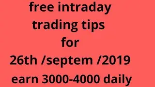Share market | best intraday trading tips/calls for tomorrow, 25 september 2019