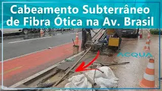 Iniciado o Cabeamento Subterrâneo de Fibra Ótica pela Acqua Telecom na Avenida Brasil