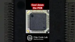 Solder STM32 chip with PCB pad tinning and hot air
