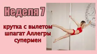 Pole dance для начинающих, онлайн курс, начинающий уровень, тренировка 7