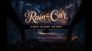 Rain on Car — Sleep Story for Grown Ups | Heavy Rain and Thunder Sounds for Deep Sleep