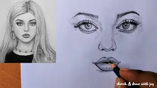 How to draw a realistic girl face | drawing tutorial