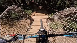 NEVERLAND JUMPLINE(Sky park bike Park)Skyforest,Ca Smooth Jumps Wood Berms Ladder bridges Drop FUN!!