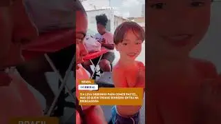 Tia leva sobrinho para comer pastel, mas s&oacute; quem trouxe dinheiro entra na brincadeira