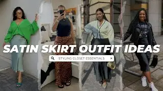 10 SATIN SKIRT OUTFITS: styling closet essentials, styling tips for all body types