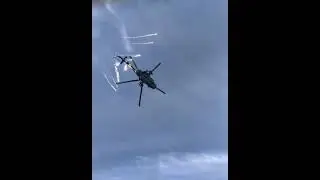 Ukrainian Mi 8 helicopters attack russian positions with unguided S-8 missiles