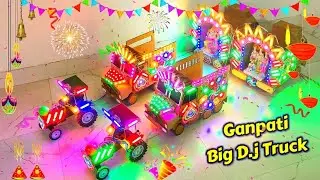Diy Mini Navdurga Gauri Puja Kaali wedding Dj wala | Dj Light Trolley Ganpati visarjan Dj Truck