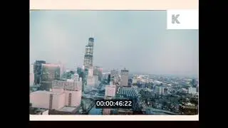 1980s USA, Aerial Flyover Chicago, 35mm