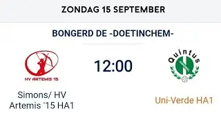 Simons/HV Artemis '15 vs Uni-Verde HA1