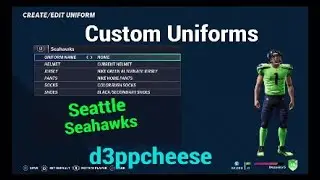 Creating custom uniforms for the Seattle Seahawks in madden 21!