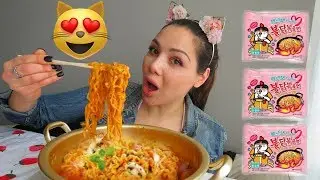ASMR CREAMY CARBONARA FIRE NOODLE 먹방 EATING SOUNDS 불닭볶음면 MUKBANG