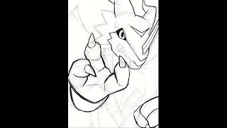 Exveemon #digimon #art #timelapse