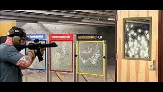 Live Security Glass & Film Demo At a Shooting Range in San Antonio TX March 2023