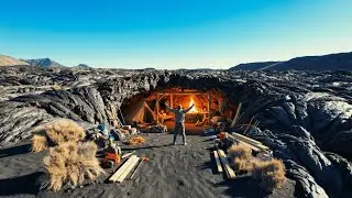 I transformed this pitch-black VOLCANO CAVE into a luxury mansion (No one believed it!)
