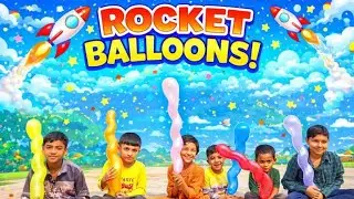 outdoor fun with Rocket Balloon and learn colors for kids by I kids